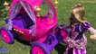 Disney Princess Carriage Ride On Toy Power Wheels Car at The Pirate Ship Playground Park f