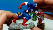 5 Marvel Avengers Assemble Figures Playset Review - Ironman Thor Hulk Captain America Hawkeye