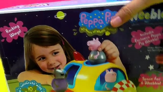 Weebles Peppa pig rockin Rocket Wobble me playset vehicle toys