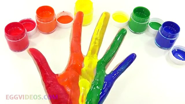 Learn Colors Finger Hand Finger Family Nursery Rhymes Compilation Body Paint Collection with Duck