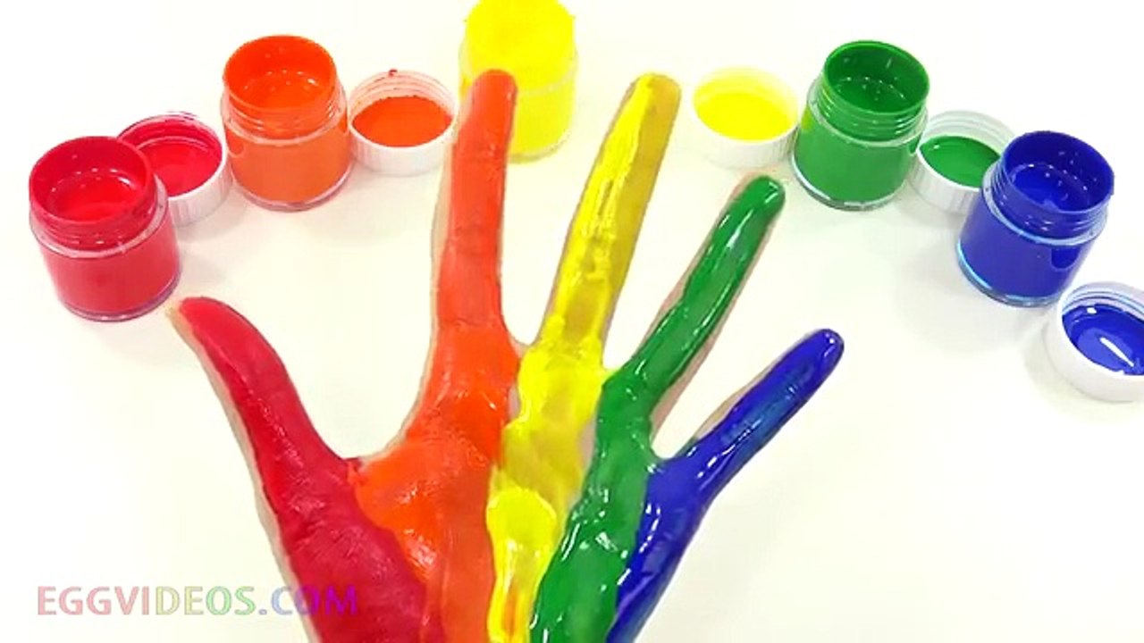 Learn Colors Finger Hand Finger Family Nursery Rhymes Compilation Body Paint Collection with Duck