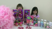 NEW BARBIE Videos SUPER GIANT COTTON CANDY Surprise Eggs Surprise Toys and Making Cotton Candy