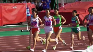 ユニフォームびしょ濡れ　水濠飛び越え　大学女子 3000m障害　colleg