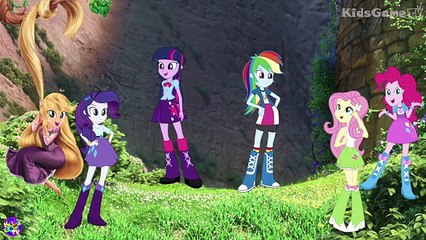 Equestria Girls Transforms Into Rapunzel - My Little Pony Coloring Page