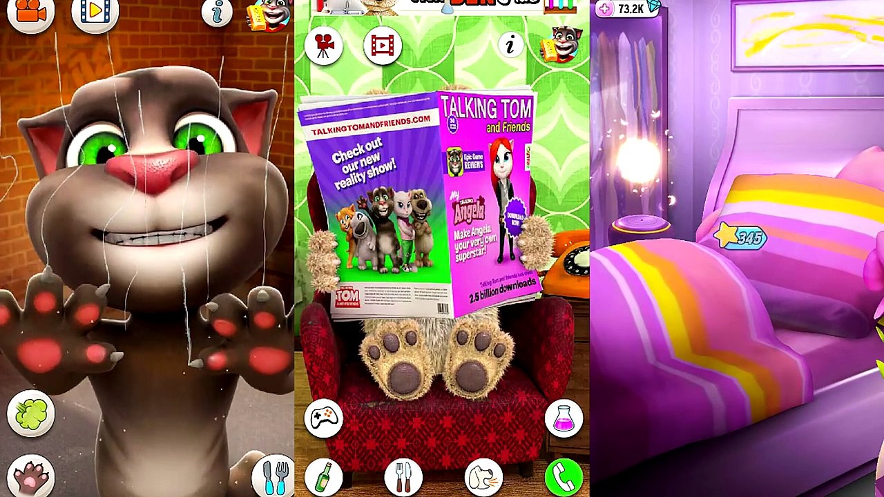 My Talking Angela Vs Talking Tom Vs Talking Ben Android Gameplay HD