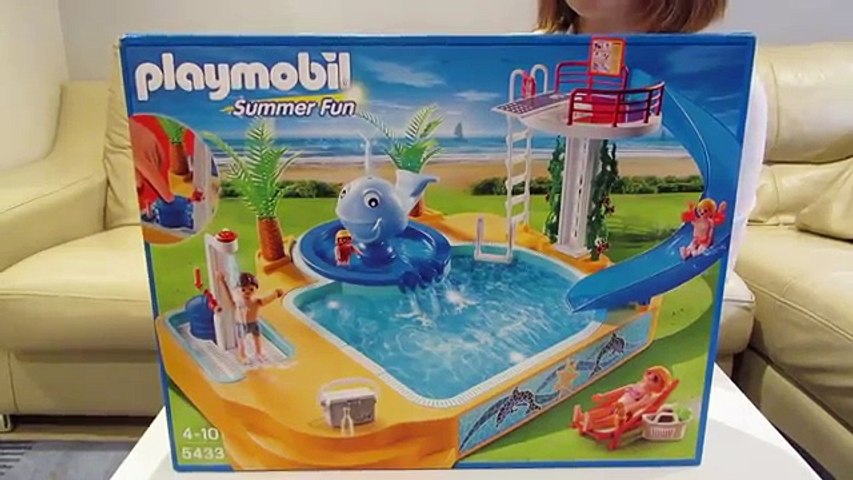 Playmobil Piscina de verano con tobogán, ducha con agua y piscina para  niños en Mundo Juguetes - Vídeo Dailymotion