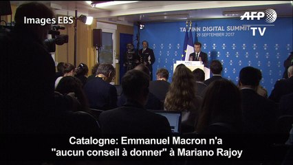 Catalogne: Macron "n'a pas de conseil à donner à Rajoy"