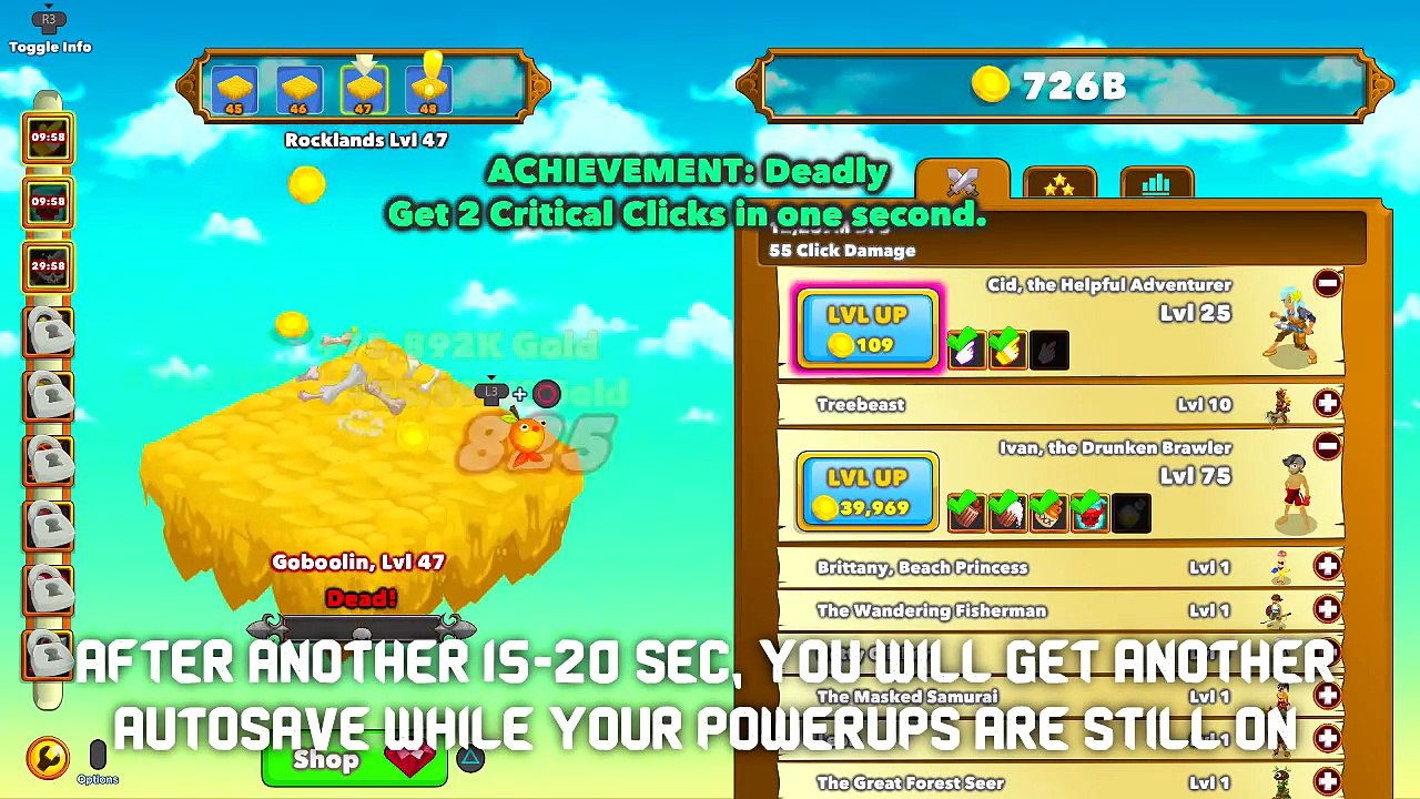 CLICKER HEROES (PS4) INFINITE POWERUPS (PATCHED!) & EASY MONEY (WORKING!)