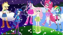 My Little Pony MLP Equestria Girls Transforms Into Rapunzel Coloring Video