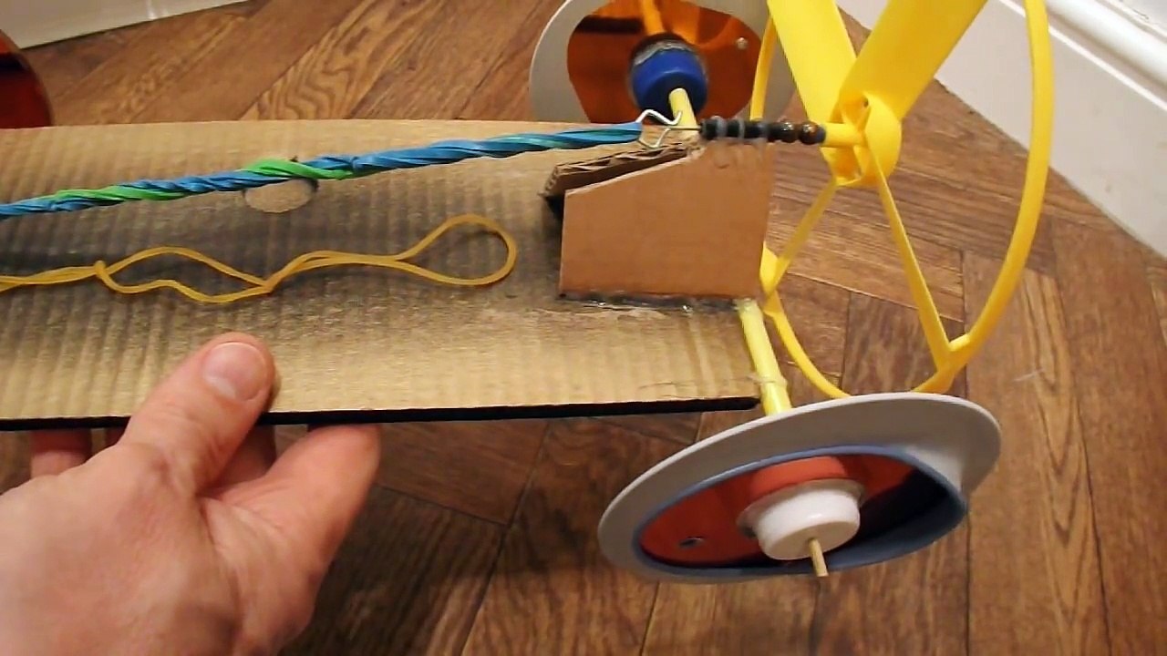 Dual Powered Rubber Band Powered Car - video Dailymotion