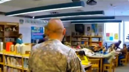 Soldier Surprises Daughter with Reunion at School