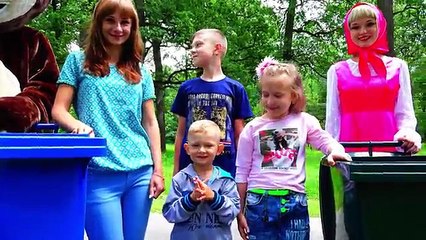 Челлендж Гонки в мусорках Вызов принят от Данька Тв Маша и Медведь Challenge Racing in the trash can