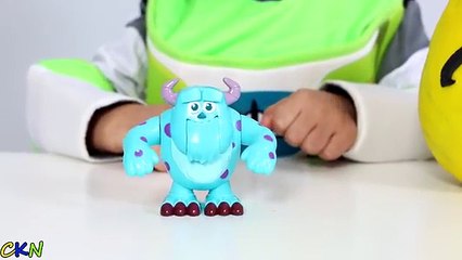 Disney Pixar Wind-Up Play-Doh Surprise Eggs Opening Fun With Buzz Lightyear Woody Disney Cars