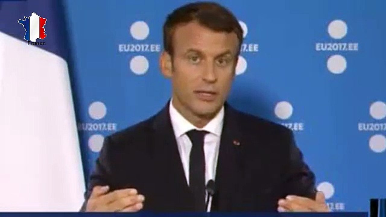 Conférence de presse de macron au Sommet Numérique à Tallinn