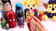 Learn Colors with Bad Baby Skye Chase Paw Patrol Baby Nesting Dolls Superman & Friends