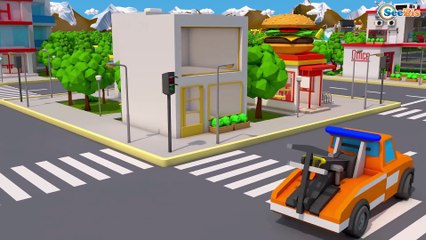 Police car with Racing Cars Crash Race In Car Cartoon for Baby 3D Animation Cars & Truck Stories
