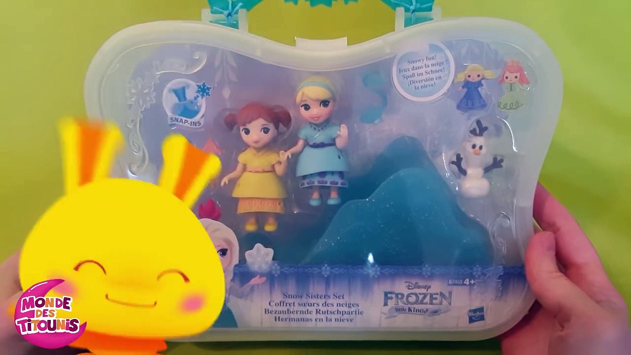 Reine des Neiges. Elsa Anna Olaf font du toboggan. Jouet enfant. Titounis Touni Toys