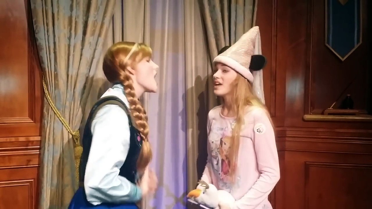 Disney Blondie Meeting Anna and Elsa on Her Birthday Weekend new