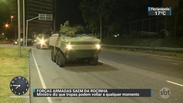 Após uma semana, tropas das Forças Armadas deixam a Rocinha