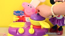 Peppa Pig Kitchen Minnie Mouse cooks Surprise Eggs Barbie Kinder Play-Doh Hello Kitty Frozen Egg