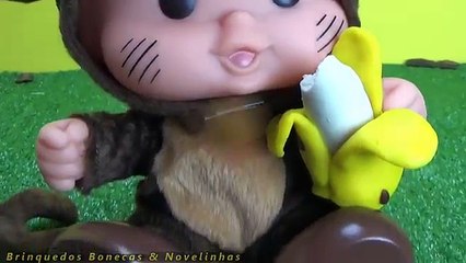 Cascão Macaquinho - Turma da Mônica Bichinhos - Banana de Massinha de Modelar Play-Doh Brinquedos