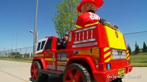 Power Wheels Tug-of-War - Police vs Fire!