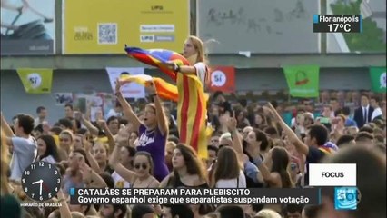 Espanha tem manifestações de apoio à separação da Catalunha