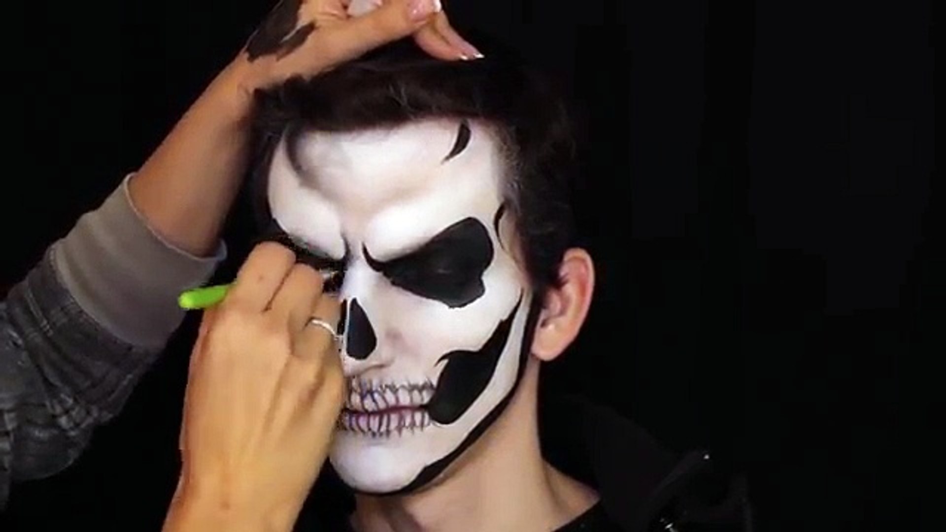 Realistic Skull — Halloween Makeup And Face Painting Tutorial - Video  Dailymotion