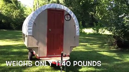 The Tardis Bowtop Camper, Sheep Camp, Tiny House Caravan