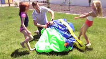GIANT INFLATABLE WATER SLIDE Bounce House!! Family Fun!