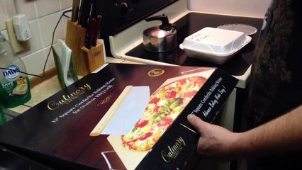 Culinary Expertise 15" Square Cordierite Pizza Stone with 14" Pizza Cutter