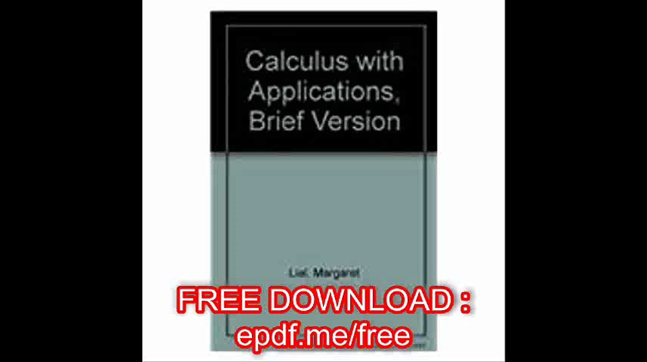 Calculus with Applications