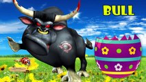 Easter Eggs Farm Animals Names | Dinosaur vs Captain america | Superheroes Finger family 3D Rhymes