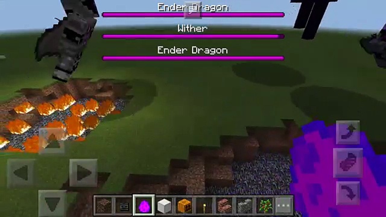What Happens When You Spawn the Wither Storm, Aether Dragon, God Boss & Yeti in MCPE?