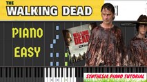 The Walking Dead - Main Theme Piano Easy (Tutorial   Cover) Synthesia Piano Lesson