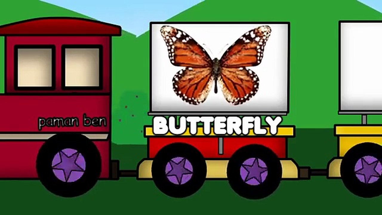 Trains Bring Up Insects Fun For learning INSECTS and BUGS NAMES, educational cartoons for children