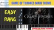 Game of Thrones Main Theme __ Easy Piano (Tutorial _ Cover) SHEETS Music __ Synthesia