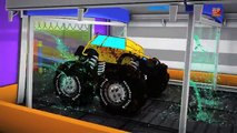 Monster Truck Autowasch | 3D Cartoon für Kinder | Lehrfilm | Monster Truck Car Wash | kids