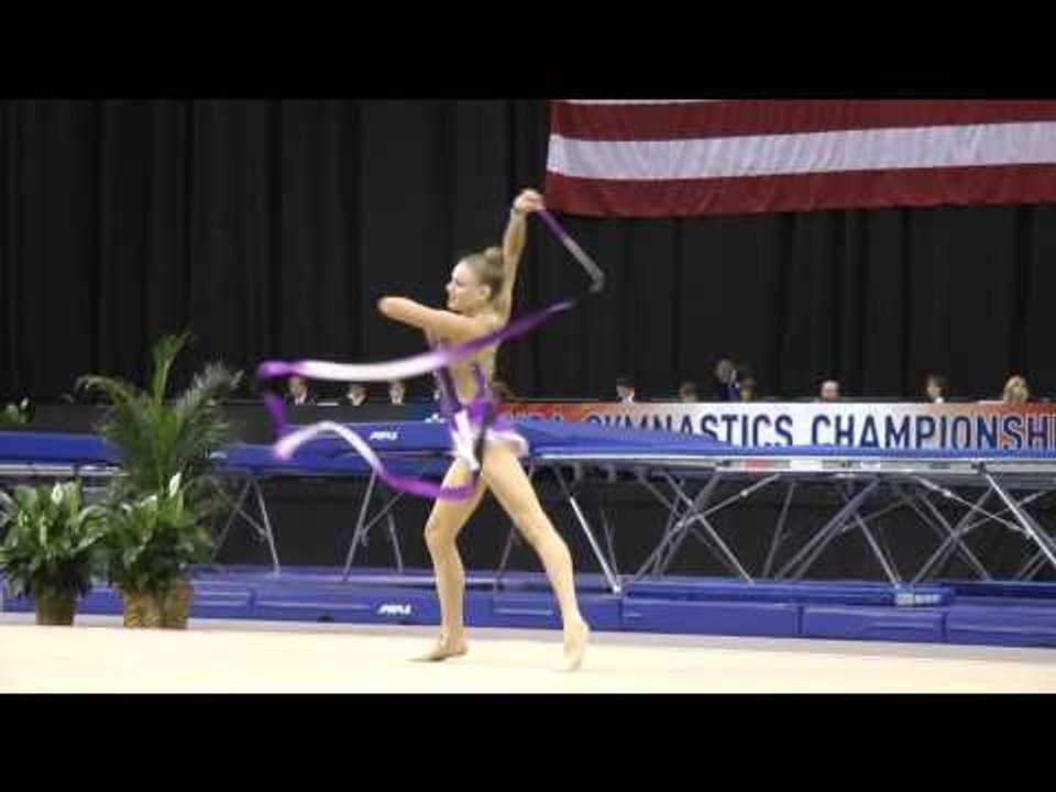 Jazzy Kerber - Ribbon (AA Finals) - 2014 USA Gymnastics Championships