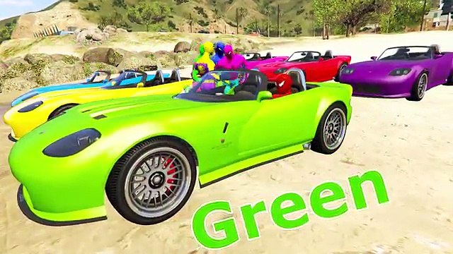 Learn Colors for Children with Spiderman & Color Sports Cars - Colours for Kids to Learn