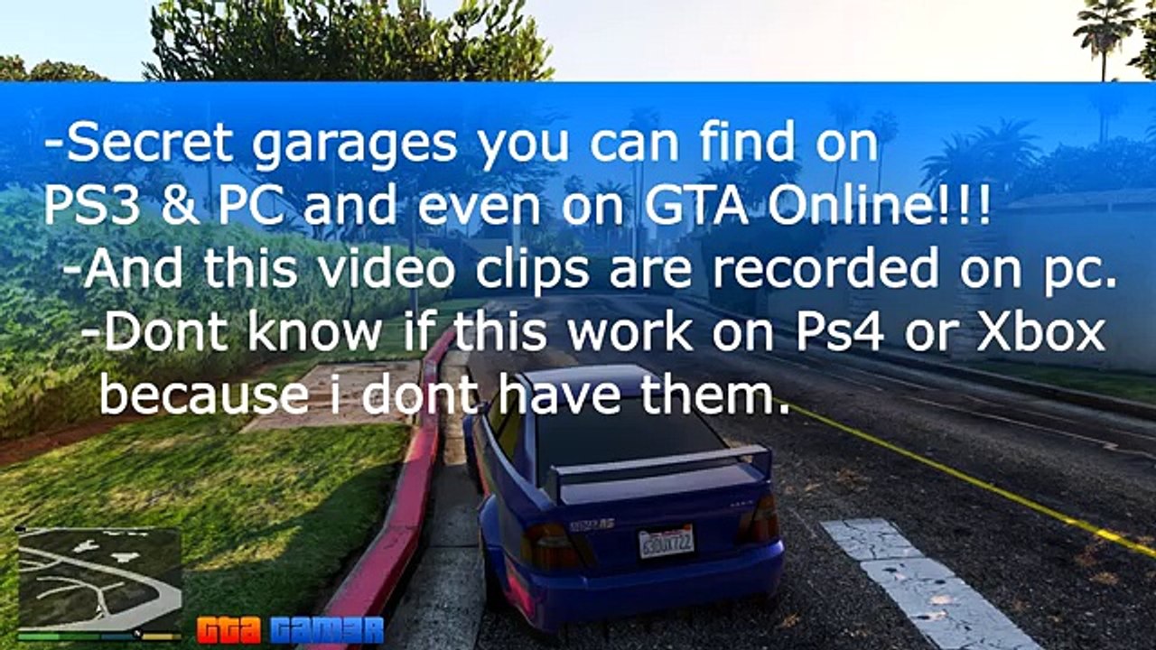 GTA V Secret Garages Locations Offline Online PC PS3 PS4 Xbox 360 Xbox1 Видео