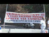Pozzuoli (NA) - Chiusa Via Campana, protestano i commercianti (03.08.17)