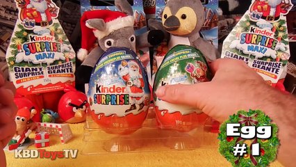 ★2 GIANT Kinder Surprise Eggs for Christmas, Santa Claus, Reindeer and Presents Part 3