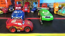 Pixar Cars Shake and Go Races with Lightning McQueen Mater Professor Z Doc Hudson and Chick Hicks