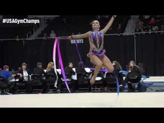 Camilla Feeley - Ribbon - 2016 USA Gymnastics Championships - Finals