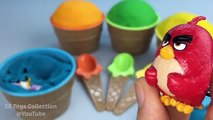 Play Doh Ice Cream Surprise Toy Masha and the Bear Angry Birds Donald Duck Zootopia Minnie Mouse