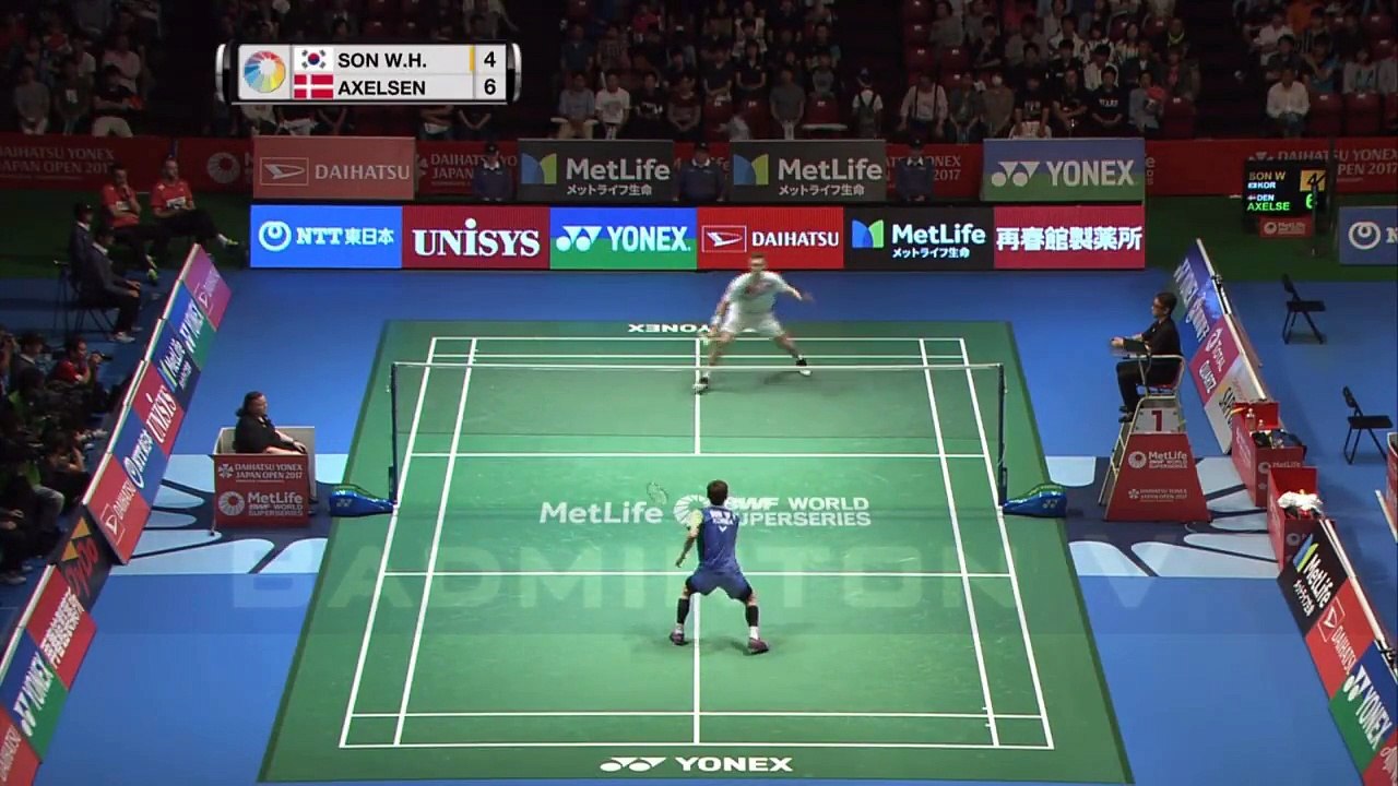 Viktor AXELSEN vs SON Wan Ho Badminton 2017 Japan Open Semi Final