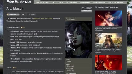 13.Cuma Tüm Karakterlerin Özellikleri / GÜÇLÜ VE ZAYIF YÖNLERİ [ Friday The 13TH Game ]
