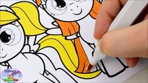 My Little Pony Powerpuff Girls Coloring Book MLP Blossom Bubbles Surprise Egg and Toy Collector SETC