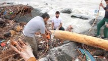 Sel Sonrası Vatandaşlar Kışlık Yakacak Odunlarını Denizden Karşılıyor